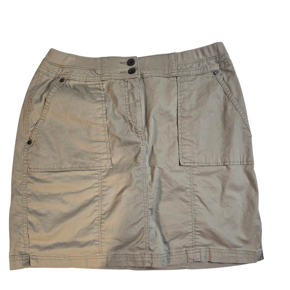 Karen Scott Casual Tan Skort with Pockets Sz.8
